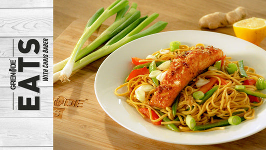 Grenade Eats - Teriyaki Salmon with a Tangy Noodle Salad