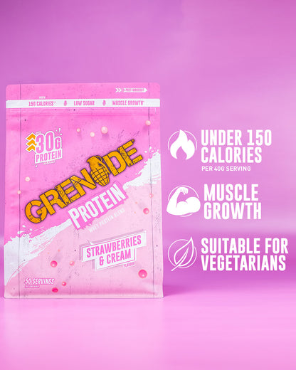 Strawberries & Cream Protein Powder - 2kg (50 Servings) - Early Access