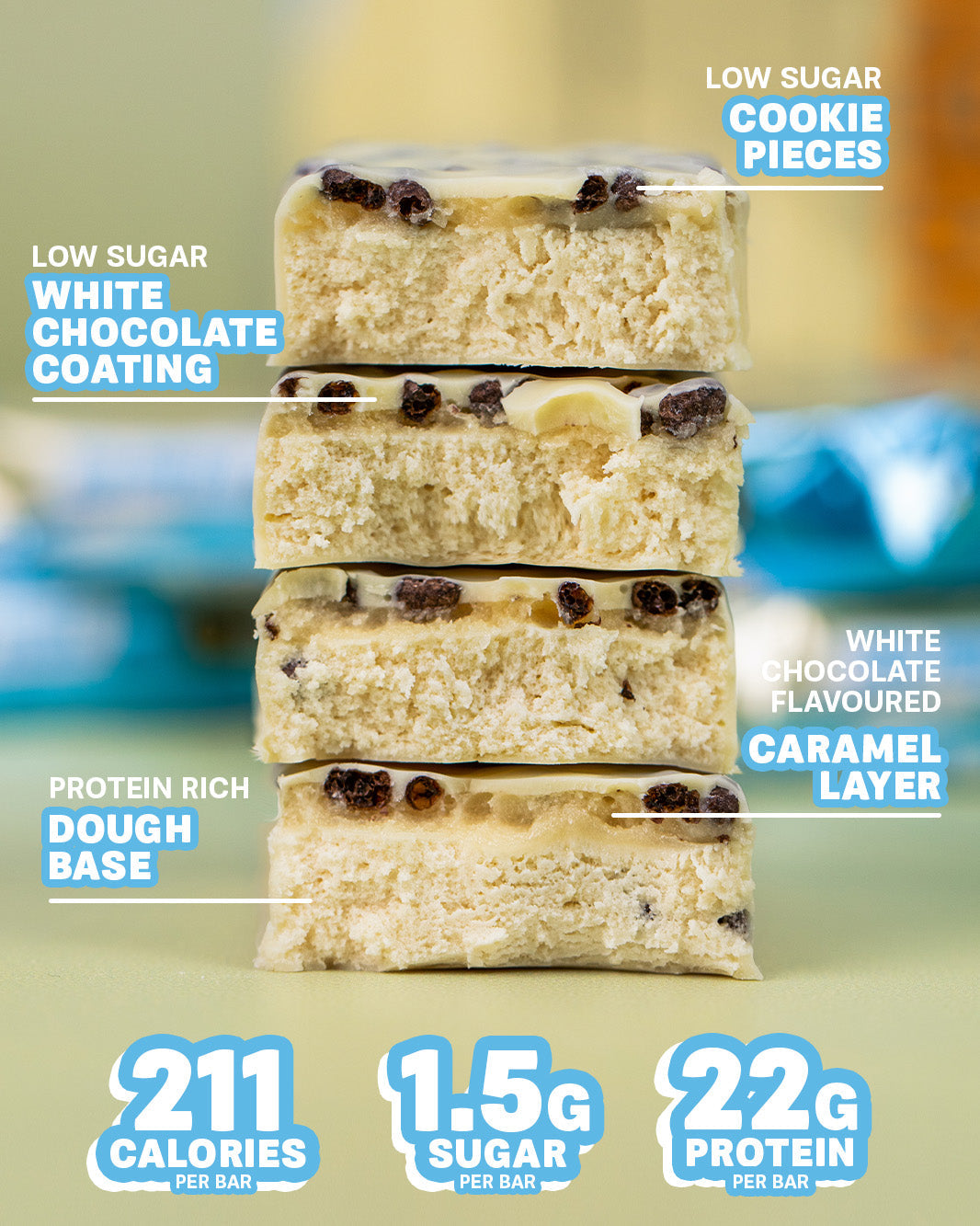 White Chocolate Cookie Protein Bar - FREE SHIP