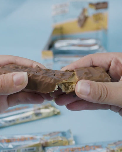 Video of Cookie Dough Protein Bar Being Broken Down