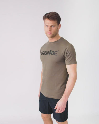 Grenade Mens Core T-Shirt Army Green Video